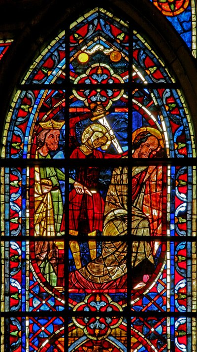 Ventana w204 que representa la muerte de San Pablo de French School