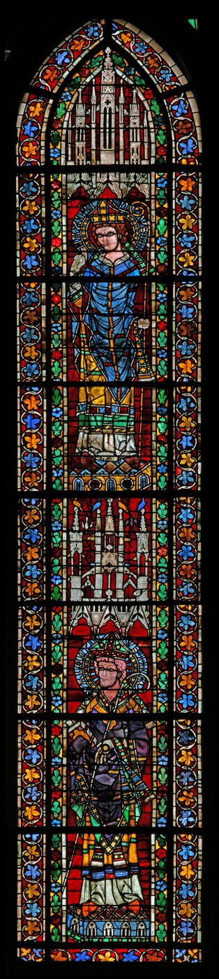 Ventana w205 que representa a San Maximino y San Valentius de French School