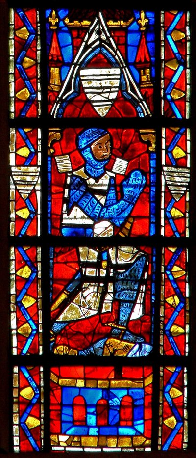 Ventana w207 que representa a un donante - caballero de French School