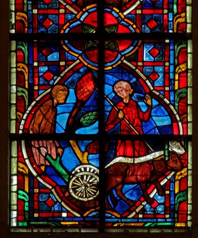 Ventana w207 que representa a trabajadores de French School