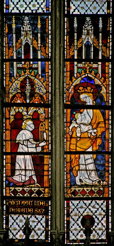 La Virgen y el Niño y el donante con ventana de French School