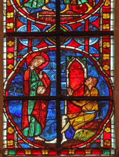 Ventana w210 que representa a Santiago convirtiendo a Fileto de French School