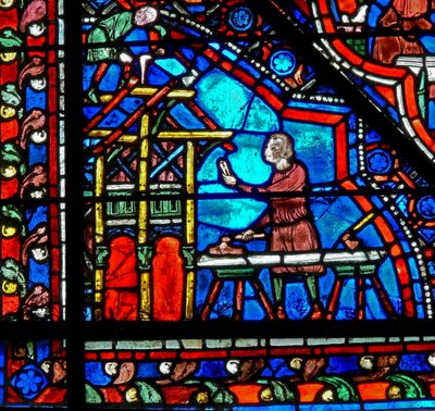 Ventana w21 que representa donantes - carpinteros de French School