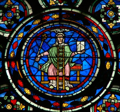 Ventana que representa las Artes Liberales: Filosofía (principalmente moderna) de French School