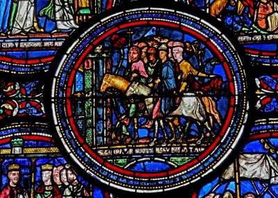 San Tomás Becket en camino a Canterbury de French School