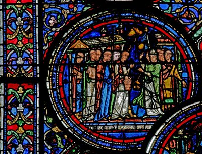 San Tomás Becket recibido por los monjes en Canterbury de French School