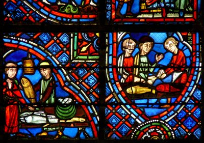 Ventana w23 que representa a donantes - los pescaderos de French School