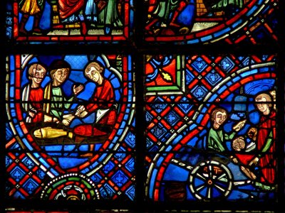 Ventana w23 que representa a donantes - los pescaderos de French School