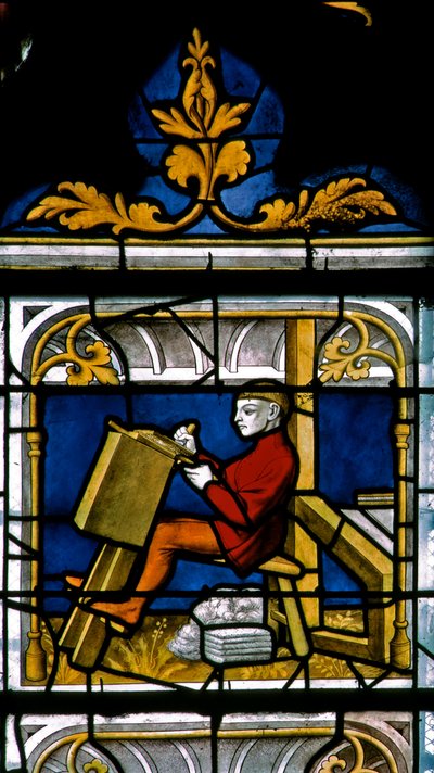 Ventana w25 que representa a un pañero trabajando en la ventana de los Pañeros de French School