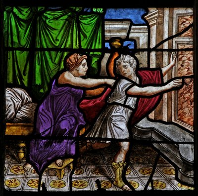 Escena de la historia de José: con la esposa de Potifar de French School