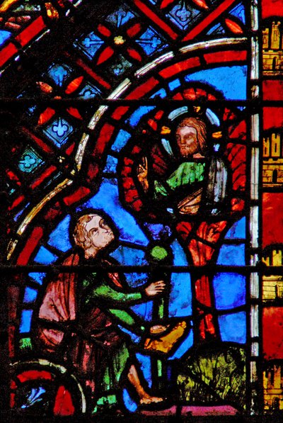 Ventana w2 Moisés y la zarza ardiente de French School