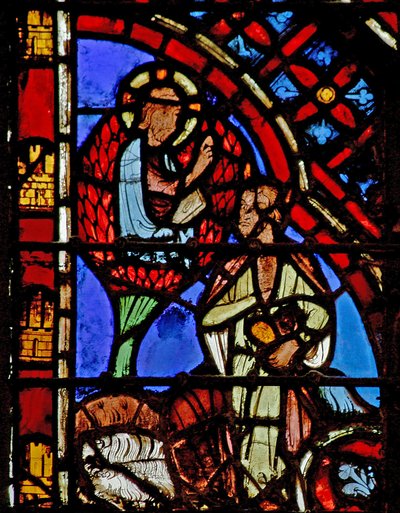 Ventana w2 Moisés y la zarza ardiente de French School