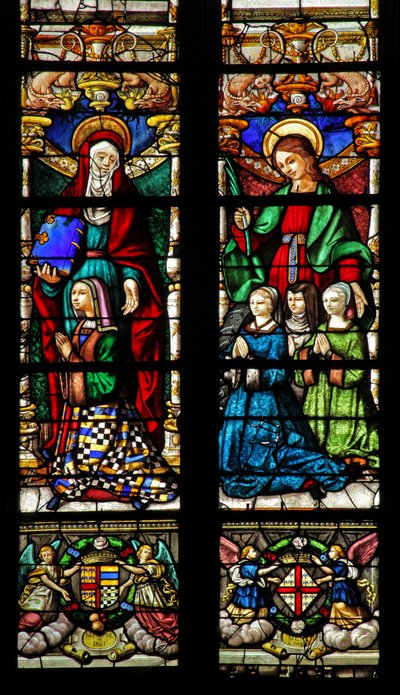 Ventana w2 que representa a Santa Ana y Santa Catalina de French School