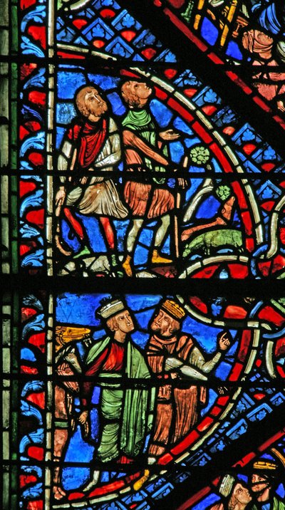 Los Magos con Herodes; Anunciación a los pastores de French School