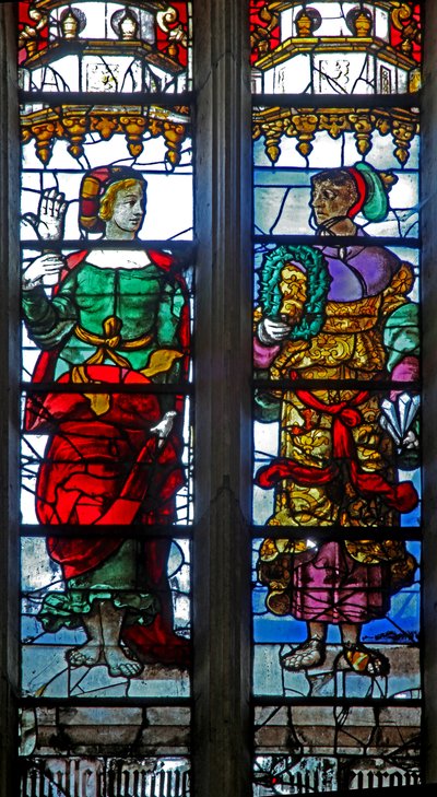 Ventana w323 que representa a la Sibila Tiburtina de French School
