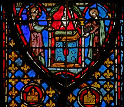 Dios ordena la disposición de las lámparas en el templo de French School