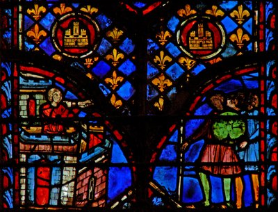 Ventana w3 Sonando una trompeta (el Sofar?): los israelitas explorando el país de French School
