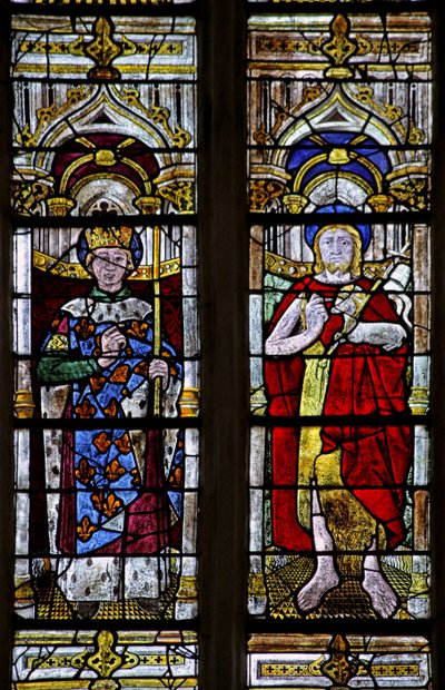 Ventana w3 que representa a San Juan Bautista y San Luis de French School