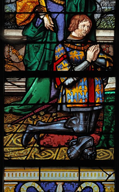 Ventana w3 que representa a un donante - Jean de Montmorency de French School
