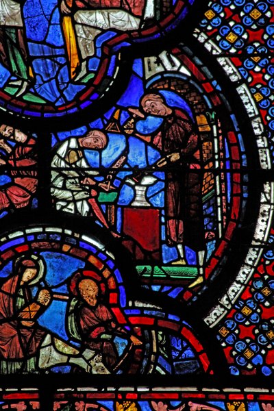 Ventana w48 que representa donantes - armeros de French School