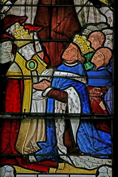 Papa Pablo II y el rey Luis XI de French School