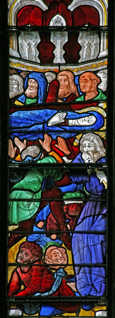 El funeral de la Virgen María; intento de volcar el ataúd de French School