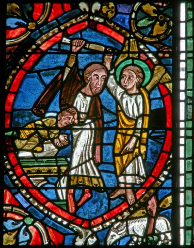 Un ángel detiene a Abraham de sacrificar a Isaac de French School