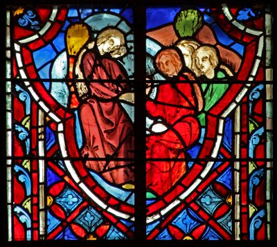 Ventana w5 La hija de Jefté llorando en la montaña. Jueces XI 38 de French School