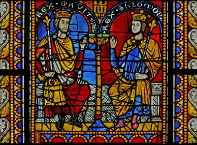 Ventana w5 que representa a David y Salomón de French School
