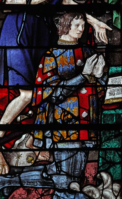 Ventana w5 que representa a un donante - Jean de Laval de French School