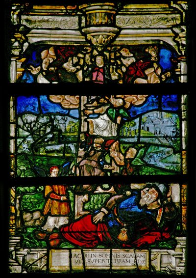 Ventana w6 que representa la Escalera de Jacob de French School