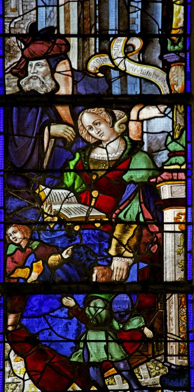 Ventana w6 que representa a María Jacobe y su familia de French School