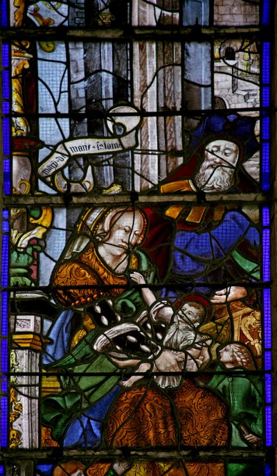 Ventana w6 que representa a María Salomé y su familia de French School