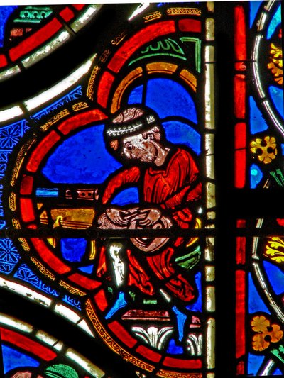 Ventana w6 que representa donantes - peleteros de French School