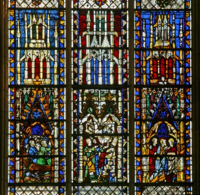 Ventana w6 que representa la Llamada de Andrés y Pedro de French School