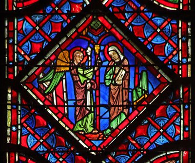 Ventana w6 la Anunciación de French School