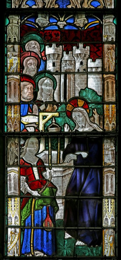 Cristo y la mujer samaritana de French School