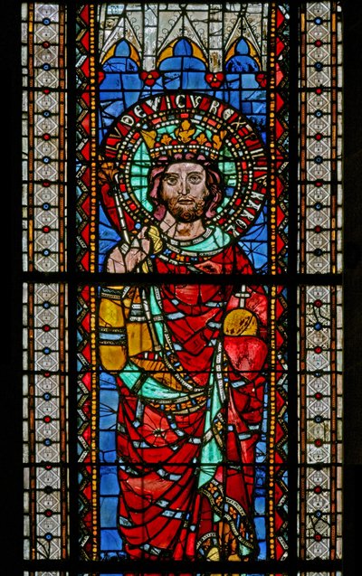 Ventana w9 que representa a Luis el Justo de French School
