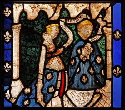 Ventana w9 con donantes, de la Iglesia de Betton, Bretaña de French School