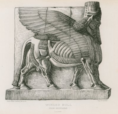 Toro alado, de Khorsabad, Louvre de French School