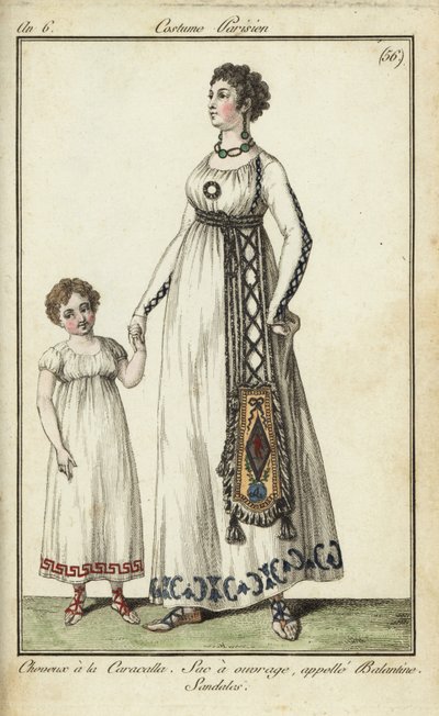 Mujer y niño con cortes de pelo Caracalla de French School