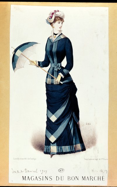 Mujer con Paraguas, de Le Bon Marché, 1879 de French School