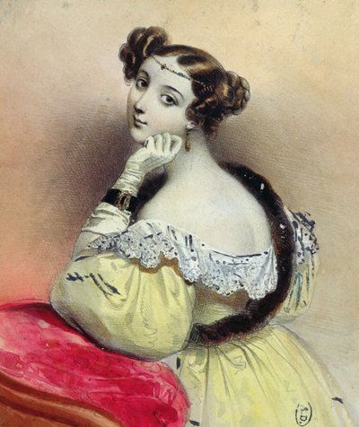 Mujer con diadema, c.1835 de French School