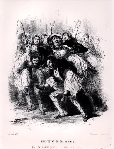 Mujeres manifestándose de French School