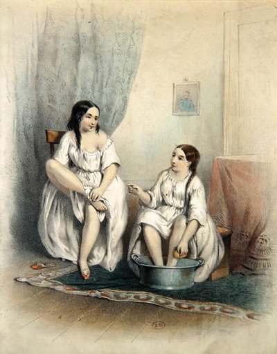 Mujeres en su tocador de French School