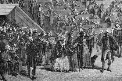 Las mujeres invaden la Asamblea, 5-6 de octubre de 1789 de French School