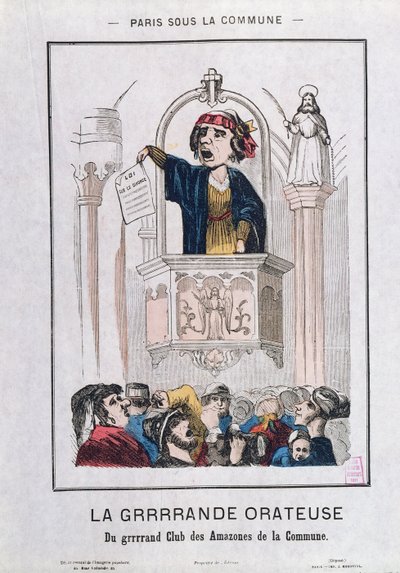 Club de mujeres durante la Comuna, 1871 de French School