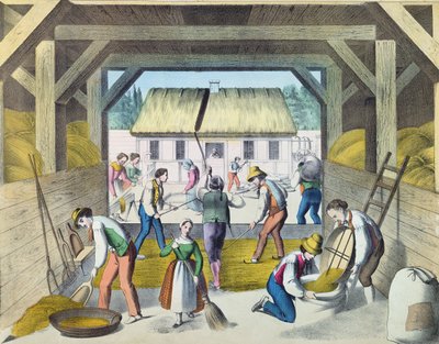Trabajo en el corral, probablemente en el este de Francia, segunda mitad del siglo XIX de French School