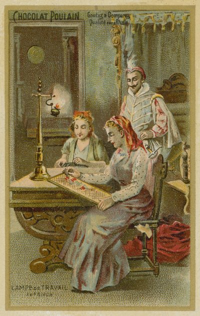 Lámpara de trabajo, siglo XV de French School