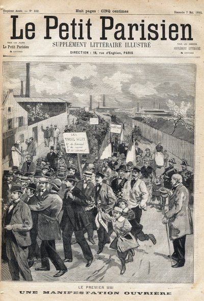 Manifestación de trabajadores el 1 de mayo de French School